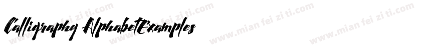 Calligraphy AlphabetExamples字体转换